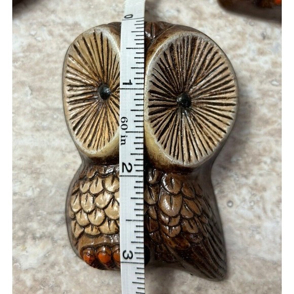 Vtg 1970s Owl Family Resin Foam Mold Wall Gallery Hangings Set of 4 MCM - Picture 7 of 11